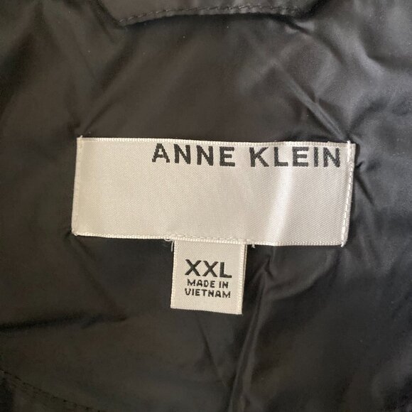 Anne Klein Women's Midweight Jacket Black Quilted, Side Hip Slit, Front Snap XXL - Picture 5 of 14